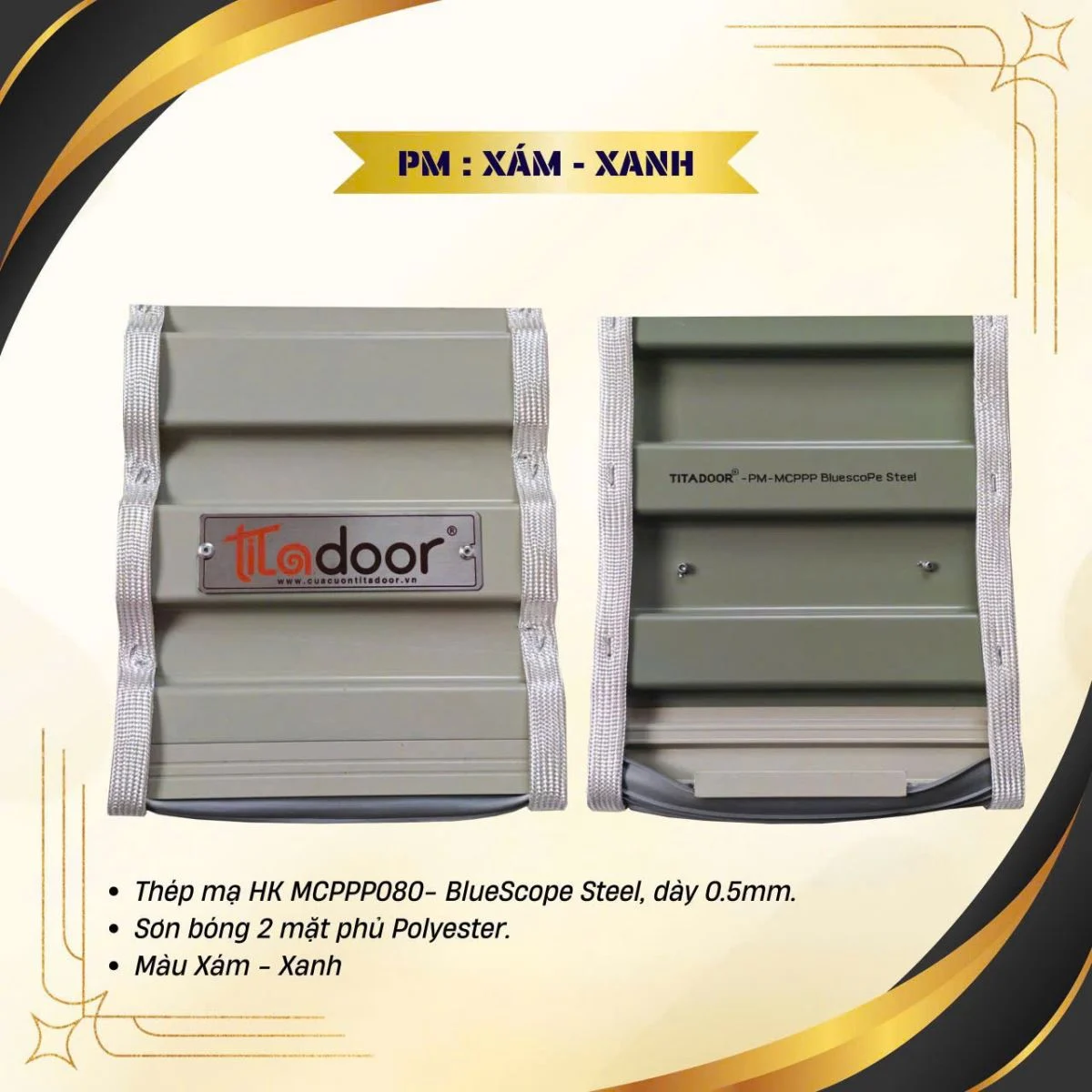 Cửa cuốn tấm liền TITADOOR-PM